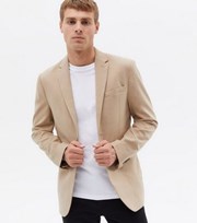 New Look Tan Skinny Fit Suit Jacket